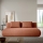 FANO 3-seater sofa bed, brown