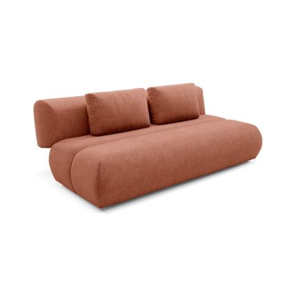 FANO 3-seater sofa bed, brown