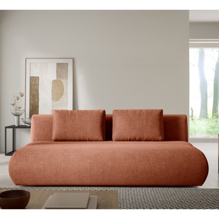 FANO Brown 3-Seater Sofa Bed