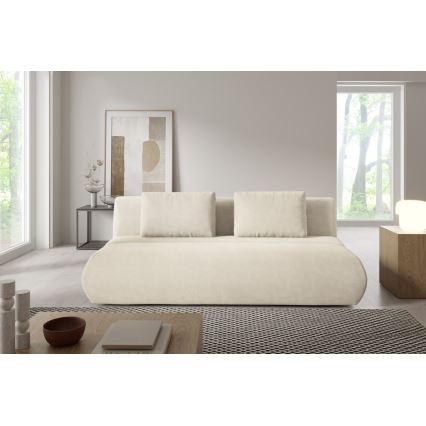 FANO three-seater sofa bed, cream