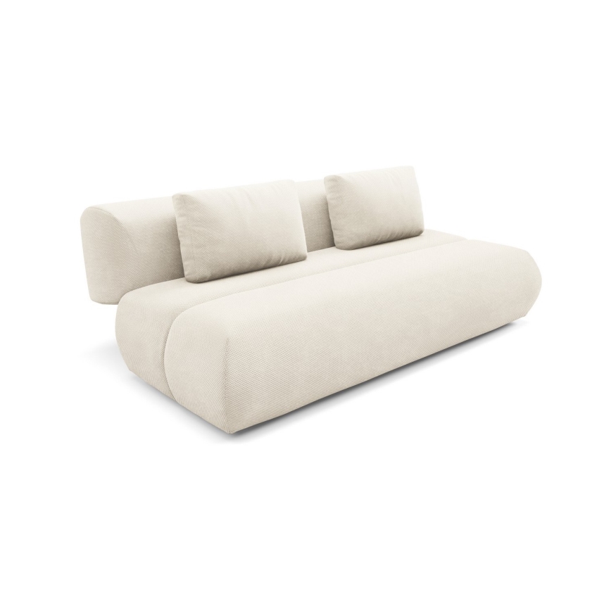 FANO three-seater sofa bed in cream