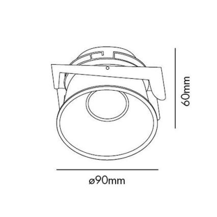FARO 02200503 - Bathroom recessed light FRESH 1xGU10/50W/230V IP44