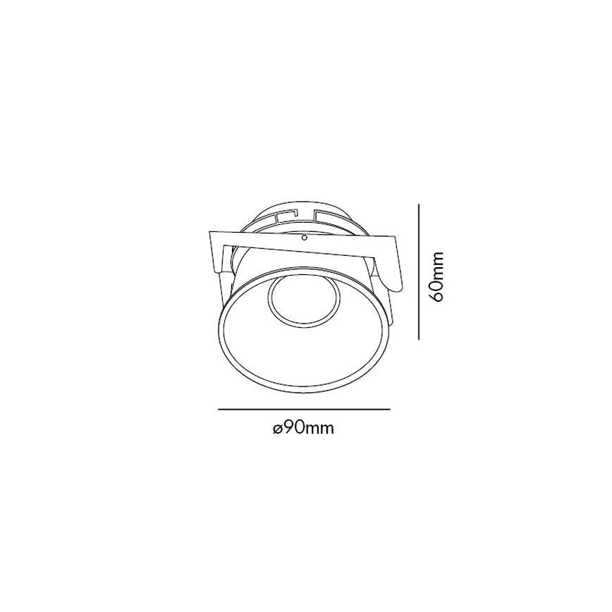 FARO 02200503 - Bathroom recessed light FRESH 1xGU10/50W/230V IP44