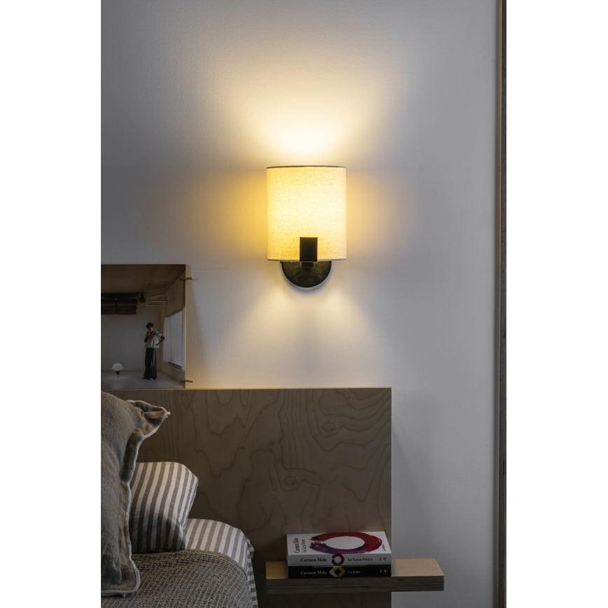 FARO 20053 - LED Wall lamp NILA 1xE27/15W/230V + LED/3W creamy/black