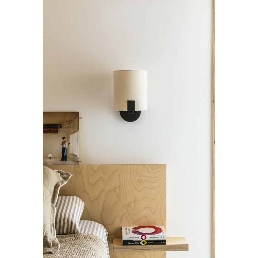 FARO 20053 - LED Wall lamp NILA 1xE27/15W/230V + LED/3W creamy/black