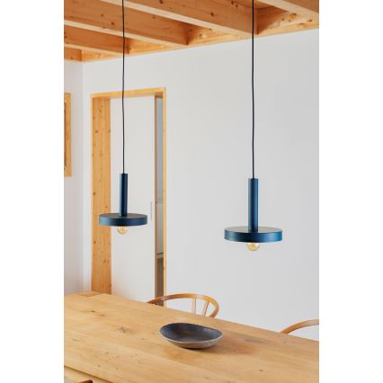 FARO 20169 - Chandelier on a string WHIZ 1xE27/15W/230V blue