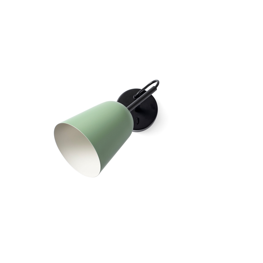 FARO 28259 - Wall lamp STUDIO 1xE14/8W/230V green/black