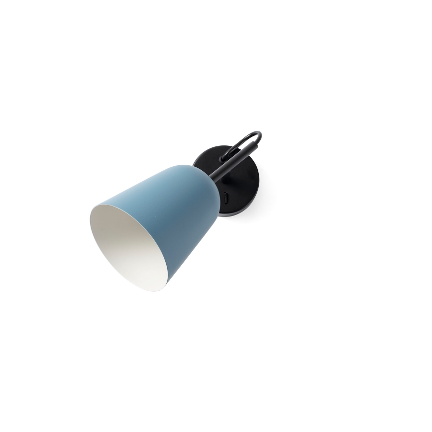 FARO 28274 - Wall lamp STUDIO 1xE14/8W/230V blue/black