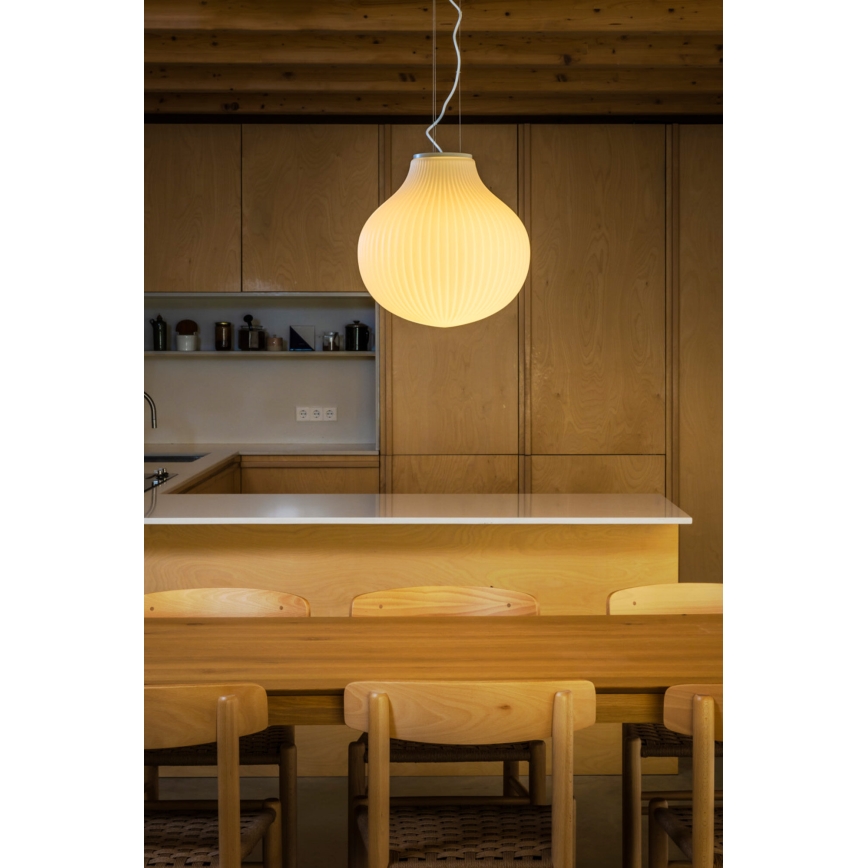 FARO 28301 - Chandelier on a string ISABELLE 1xE27/15W/230V d. 40 cm white