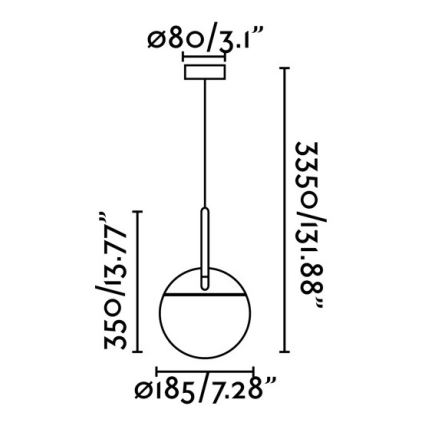 FARO 28375 - Chandelier on a string MINE 1xE27/40W/230V