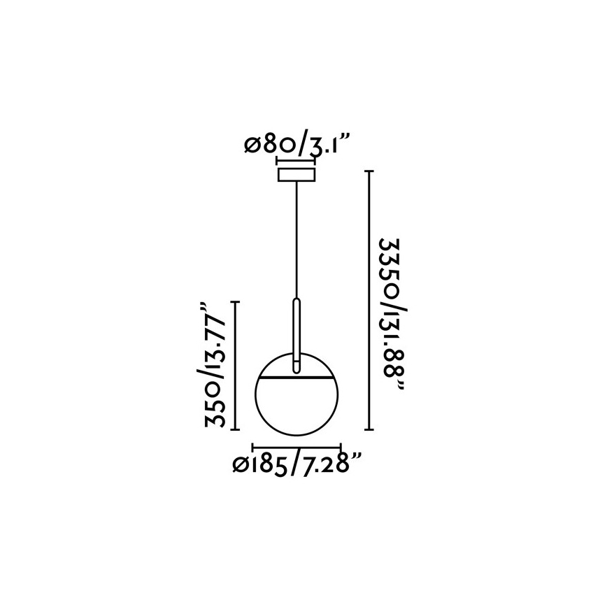 FARO 28375 - Chandelier on a string MINE 1xE27/40W/230V