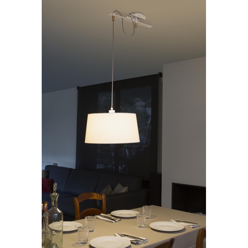 FARO 28394 - Chandelier on a string FUSTA 1xE27/20W/230V white