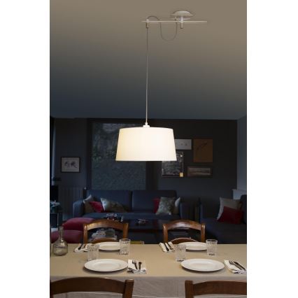 FARO 28394 - Chandelier on a string FUSTA 1xE27/20W/230V white