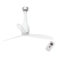 FARO 32000 - Ceiling fan ETERFAN white/clear d. 128 cm + remote control