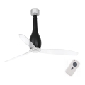 FARO 32003 - Ceiling fan ETERFAN black/clear d. 128 cm + remote control