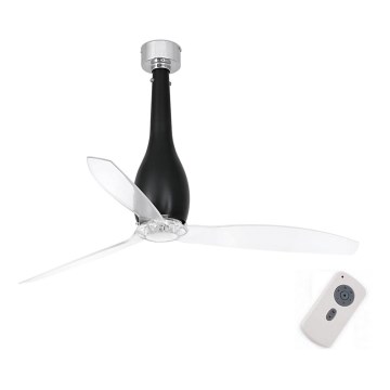 FARO 32003 - Ceiling fan ETERFAN black/clear d. 128 cm + remote control