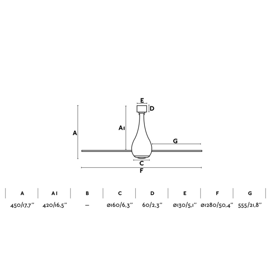 FARO 32020 - Ceiling fan MINI ETERFAN
