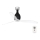 FARO 32026 - Ceiling fan MINI ETERFAN black/clear d.128 cm + remote control