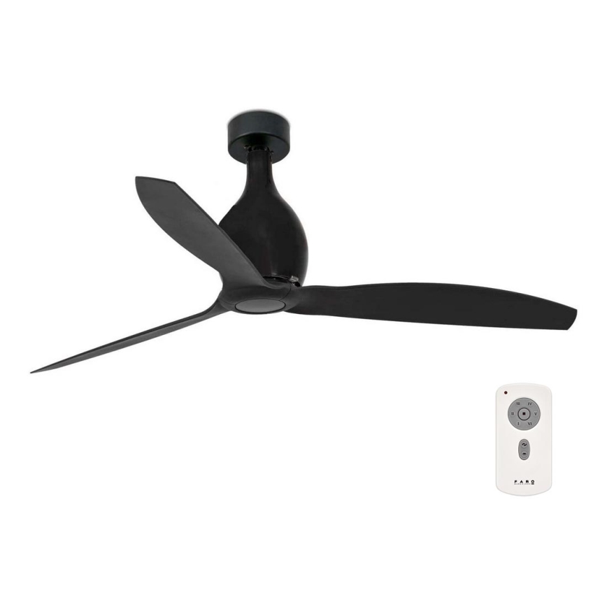 FARO 32030 - Ceiling fan MINI ETERFAN black d. 128 cm + remote control