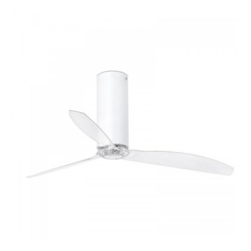 FARO 32034 - Ceiling fan TUBE FAN white/clear d. 128 cm