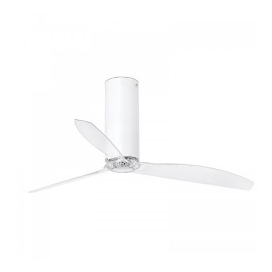 FARO 32034 - Ceiling fan TUBE FAN white/clear d. 128 cm