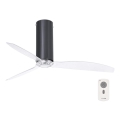 FARO 32035-Ceiling fan TUBE FAN black/clear d. 128 cm + remote control