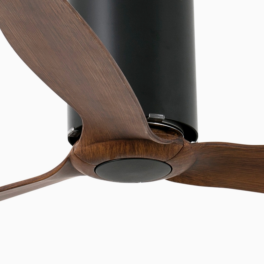 FARO 32037WP - Ceiling fan TUBE FAN M black/brown d. 128 cm SMART + remote control