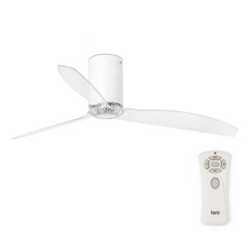 FARO 32039- Ceiling fan MINI TUBE VENTIL clear d. 128 cm + remote control