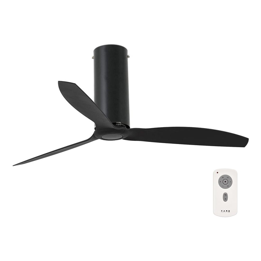 FARO 32060 - Ceiling fan TUBE FAN black + remote control