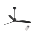 FARO 32100 - Ceiling fan JUST FAN Ø 128 cm black + remote control