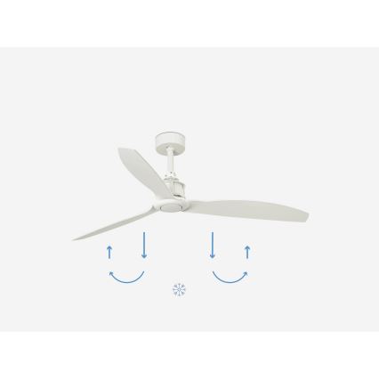 FARO 32101WP - Ceiling fan JUST FAN M white d. 128 cm SMART + remote control