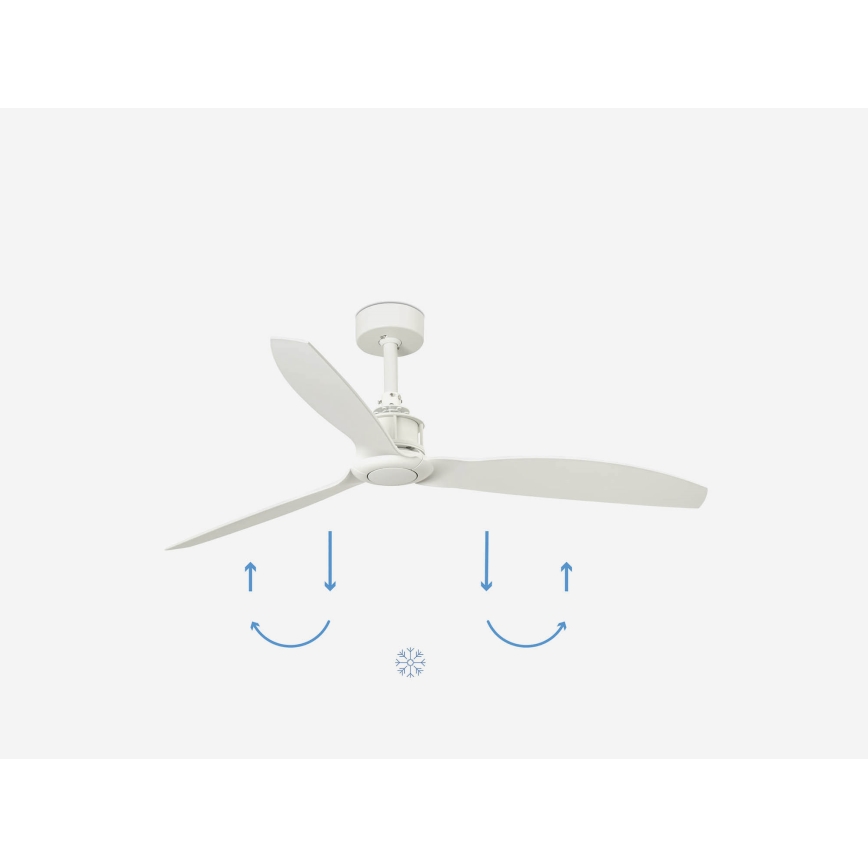FARO 32101WP - Ceiling fan JUST FAN M white d. 128 cm SMART + remote control