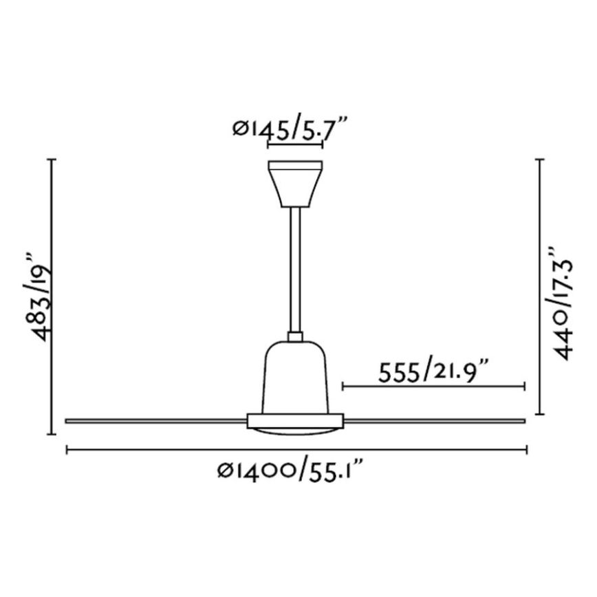 FARO 33001 - Ceiling fan INDUS d. 140 cm