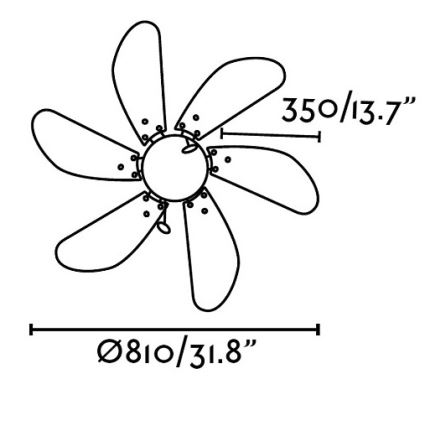 FARO 33179 - Ceiling fan PALAO 1xE14/40W/230V