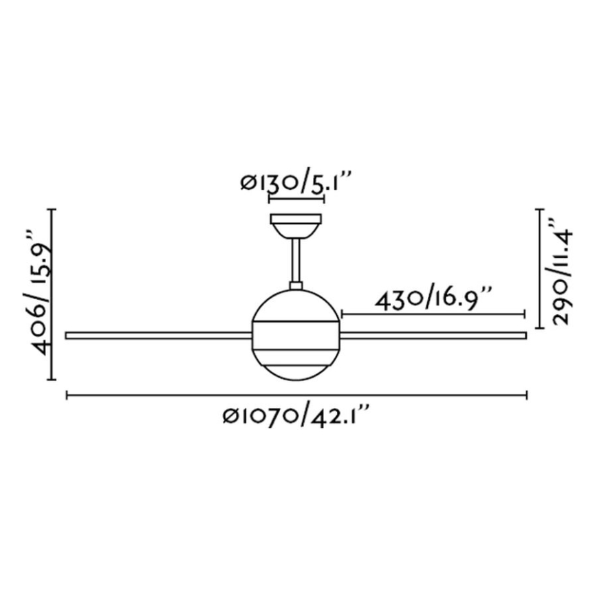 FARO 33347 - Ceiling fan HONOLULU 1xG9/9W/230V