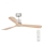 FARO 33373DC - Ceiling fan LANTAU wood/matte chrome d. 132 cm + remote control