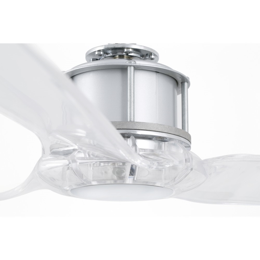 FARO 33394 - Ceiling fan JUST FAN shiny chrome/clear + remote control