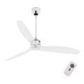 FARO 33394 - Ceiling fan JUST FAN shiny chrome/clear + remote control