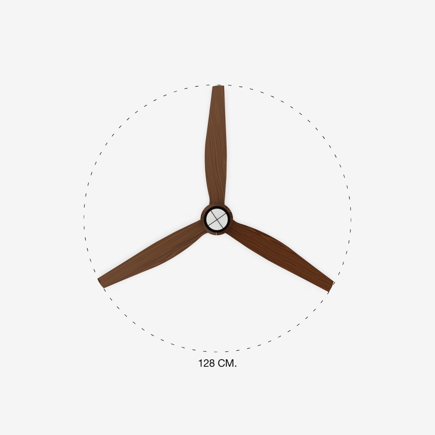 FARO 33395-10 - LED Ceiling fan JUST FAN LED/16W/230V black/brown d. 128 cm + remote control