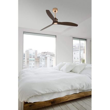 FARO 33423-Ceiling fan JUST FAN brown/copper d. 81 cm + remote control