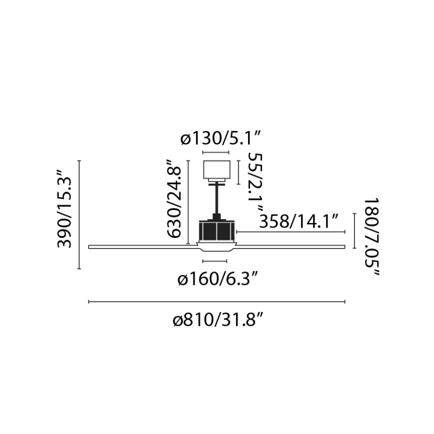 FARO 33425 - Ceiling fan JUST FAN d. 81 cm + remote control