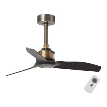 FARO 33429- Ceiling fan JUST FAN black/gold d. 81 cm + remote control
