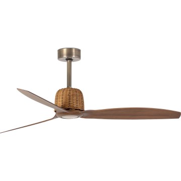 FARO 33436 - WEAVER M Ceiling Fan Ø 128 cm Brass/Black + Remote Control