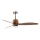 FARO 334361N - Dimmable LED ceiling fan WEAVER M LED/16W/230V Ø 128 cm Brown/Brass + remote control