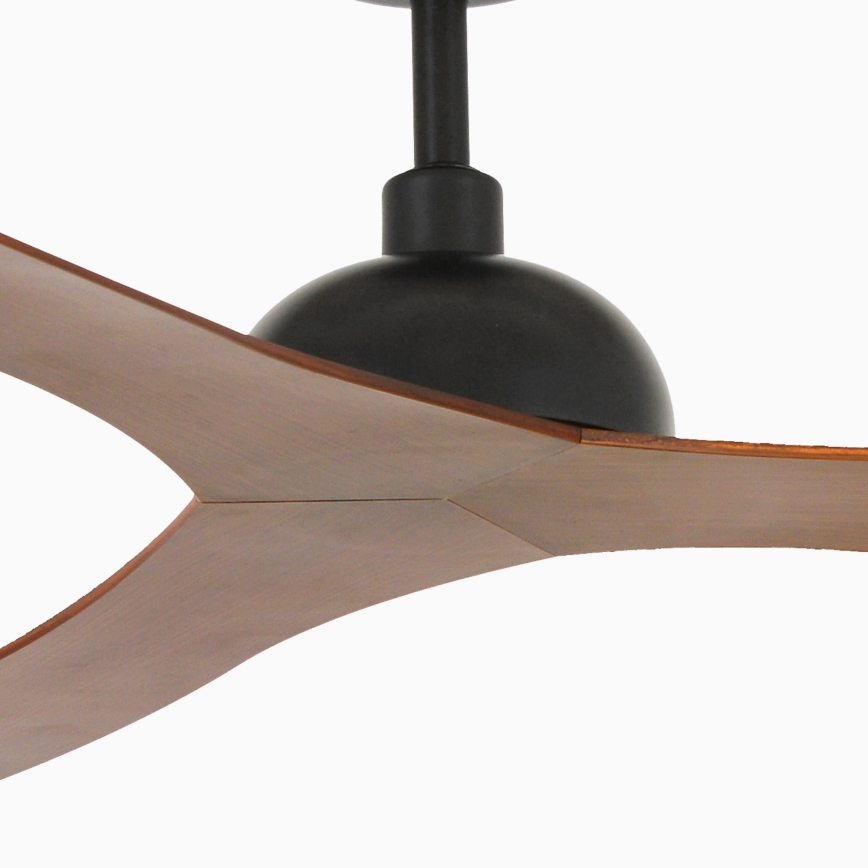 FARO 33447WT - Ceiling fan GOTLAND L brown/black d. 132 cm Wi-Fi Tuya + remote control