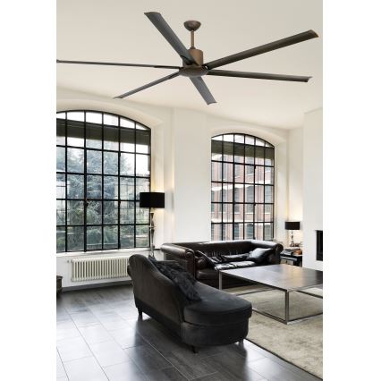 FARO 33462A - Ceiling fan ANDROS XL brown d. 213 cm + remote control