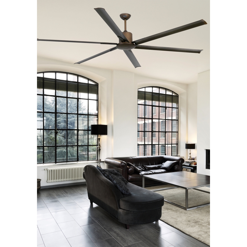 FARO 33462A - Ceiling fan ANDROS XL brown d. 213 cm + remote control