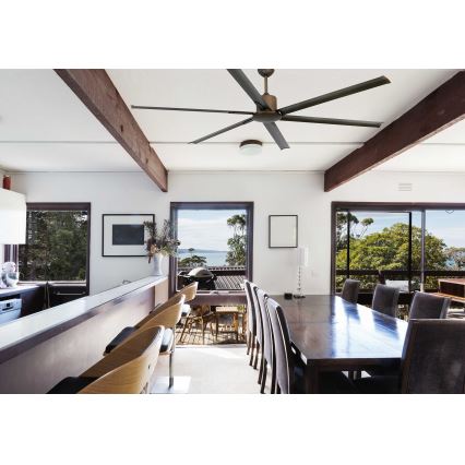 FARO 33462A - Ceiling fan ANDROS XL brown d. 213 cm + remote control