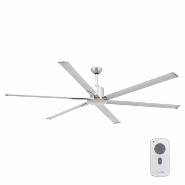 FARO 33465A - Ceiling fan ANDROS XL matte chrome d. 213 cm + remote control