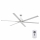 FARO 33465A - Ceiling fan ANDROS XL matte chrome d. 213 cm + remote control